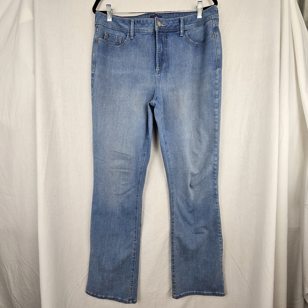 NYDJ Billie Mini Bootcut Light Wash Jeans Size Women's 14